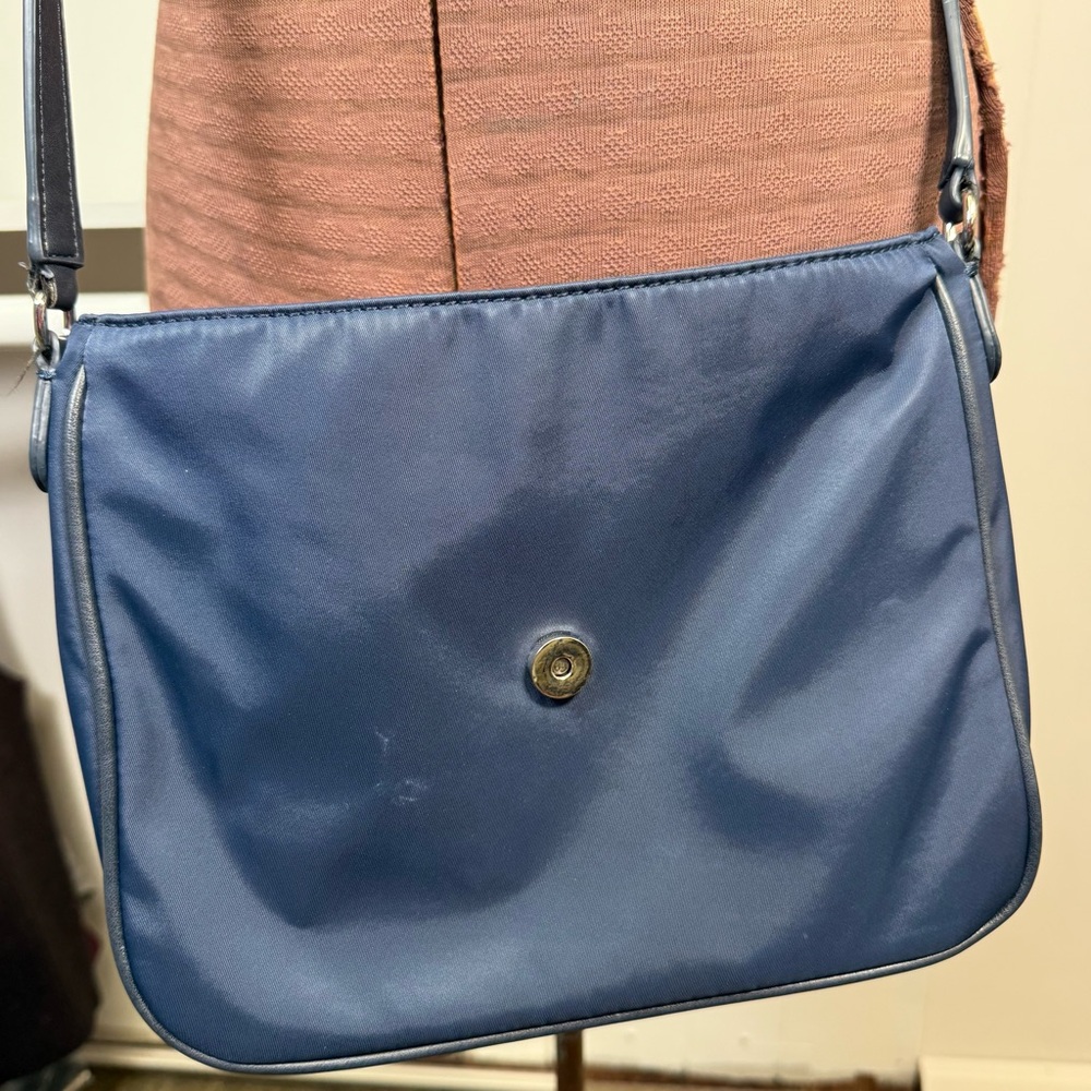 Talbots Blue Nylon Crossbody Tote Bag - Picture 6 of 13